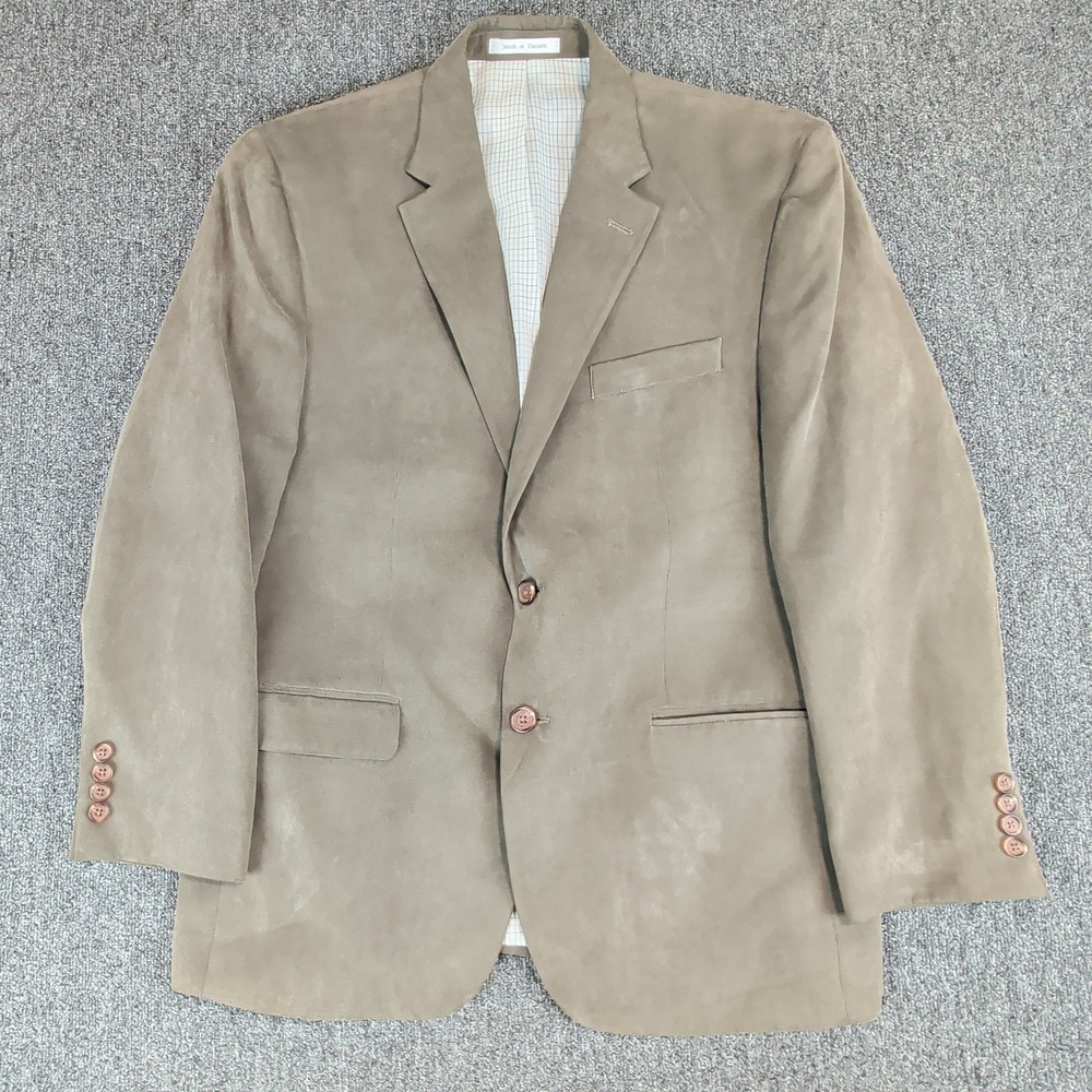 Lauren Ralph Lauren Classic Suede Blazer Mens 42S Tan Brown Sport Coat Jacket — photo 2